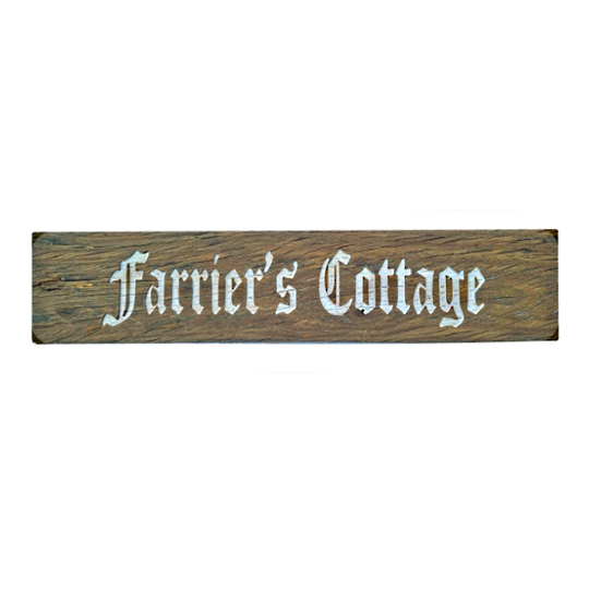 Macrocarpa 'Farriers Cottage' Sign
